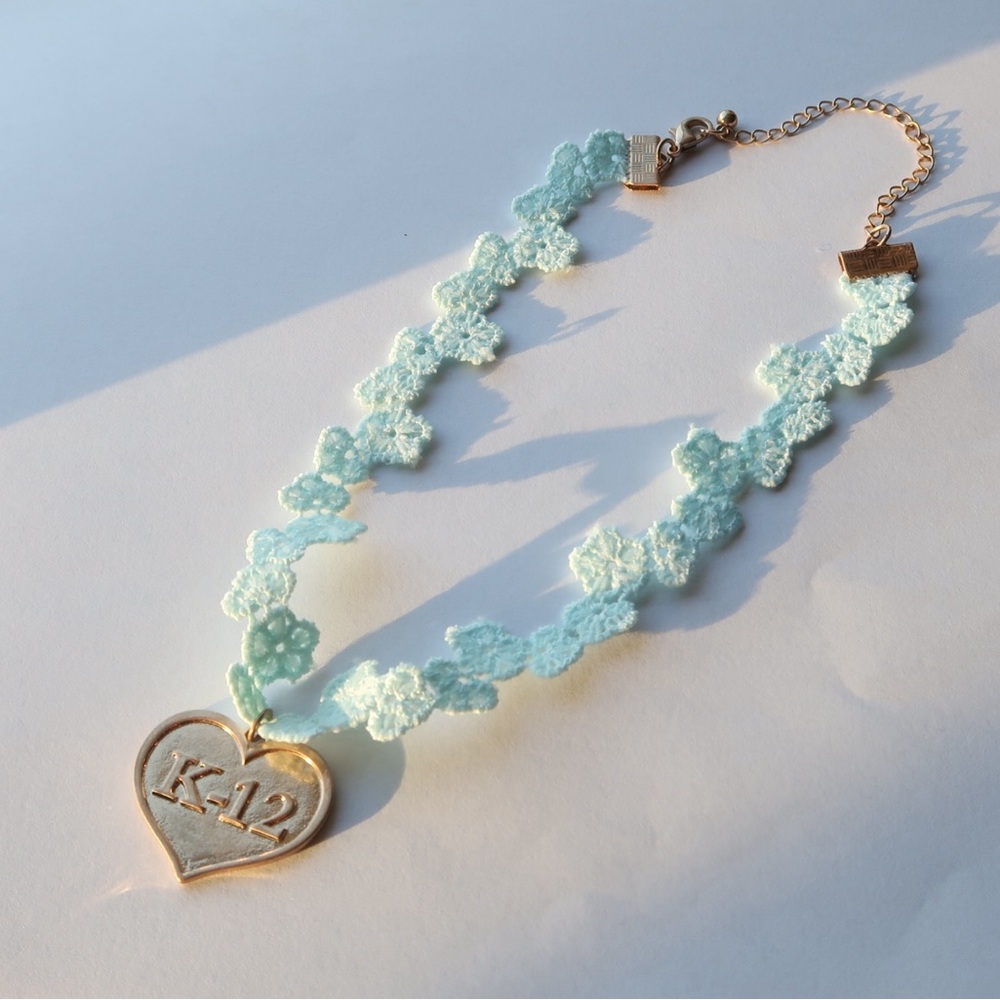 Melanie Martinez K-12 Light Blue Lace Choker w/ Pendant